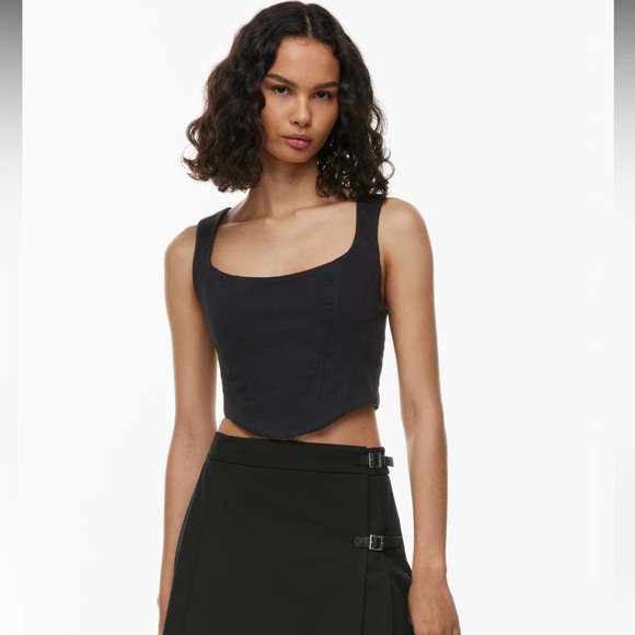 NWT Aritzia Sunday Best Shiloh Bustier Black Size 2XS - Picture 1 of 5